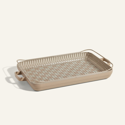 Beige Griddle Pan, Oven Mat, Oven Rack