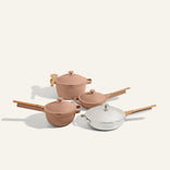 Titanium Always Pan Pro Chrome with pink Perfect Pot, Mini Perfect Pot, Mini Always Pan, Cookware Set pro bundle