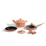 Pink Cast Iron Always Pan, Perfect Pot, Hot Grill, Grill Press, Hot Grips with Spatulas